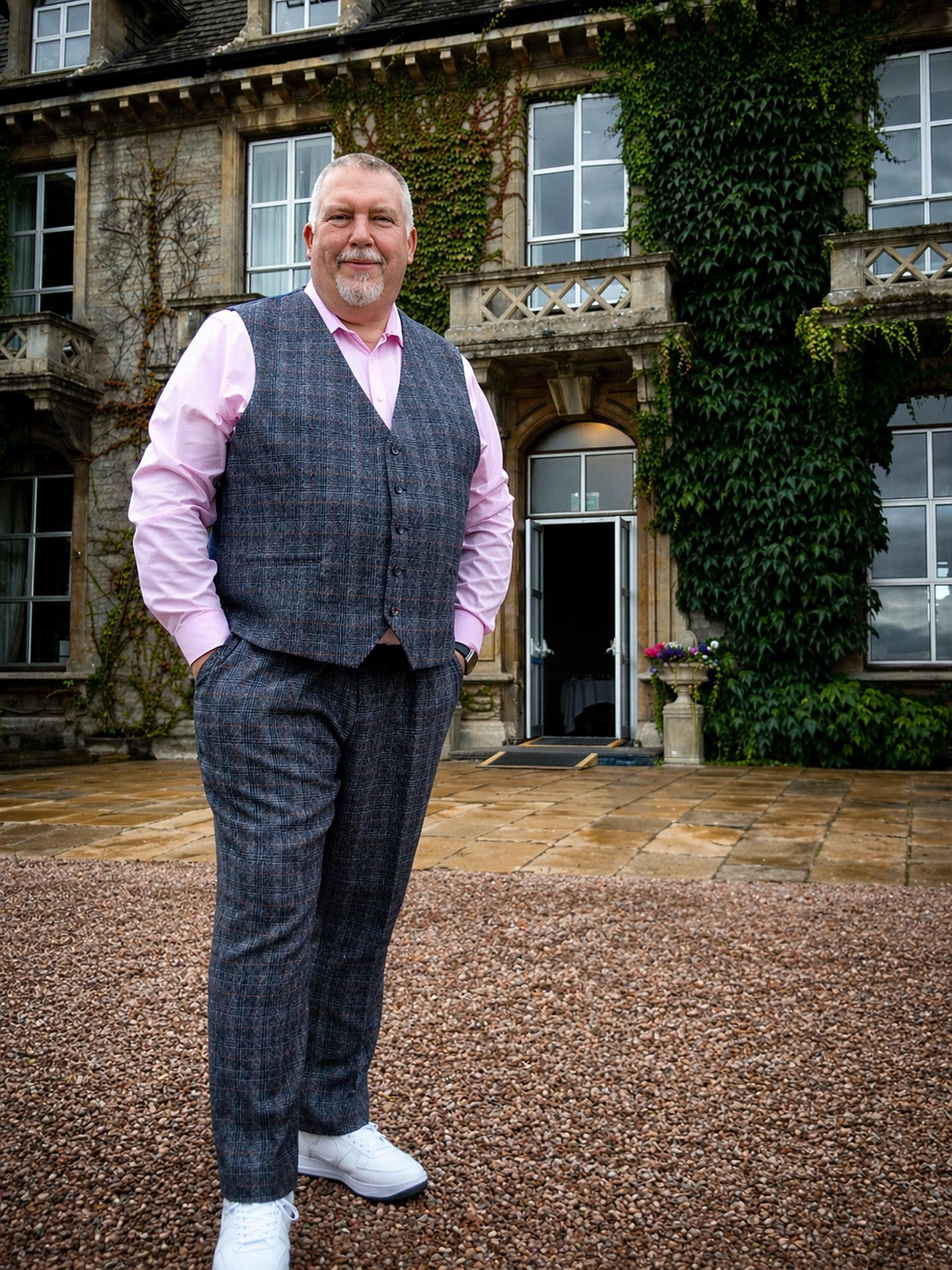 DJ Mike Hackett working at an elegant stately home wedding venue