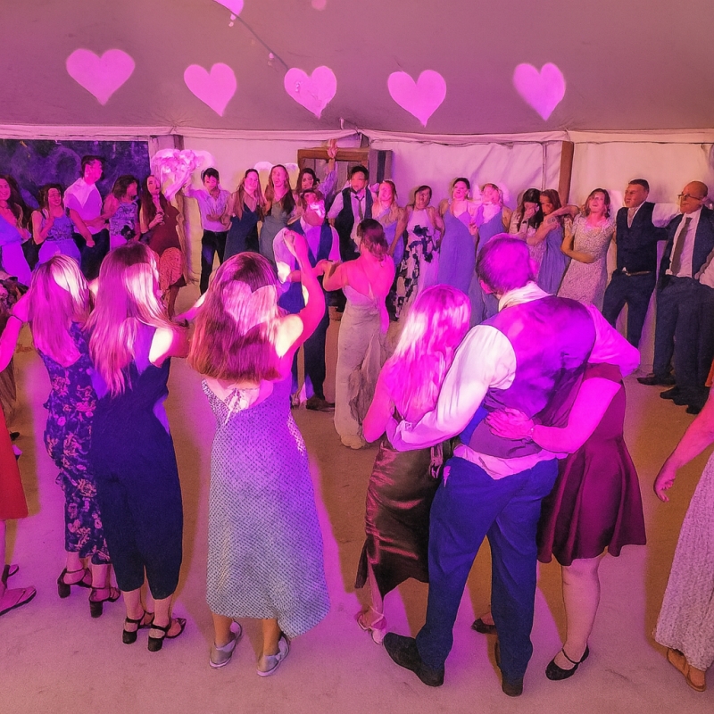 MC hosting a fun wedding moment in Bristol